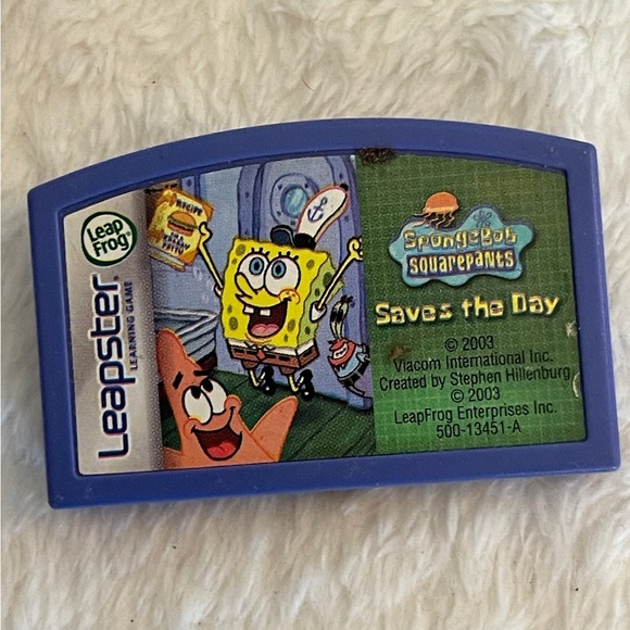 Leapfrog Other - LeapFrog Leapster SpongeBob SquarePants Learning Game - Blue